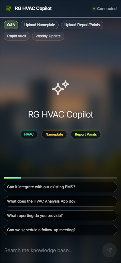 RG HVAC Copilot Q&A interface